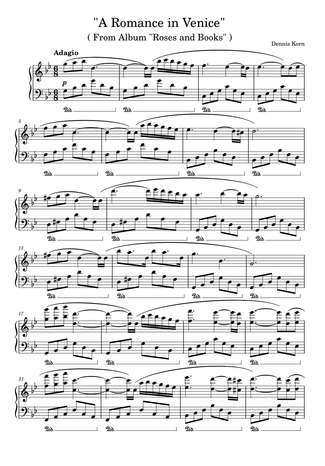 „A Romance in Venice“ (Digital Sheet)