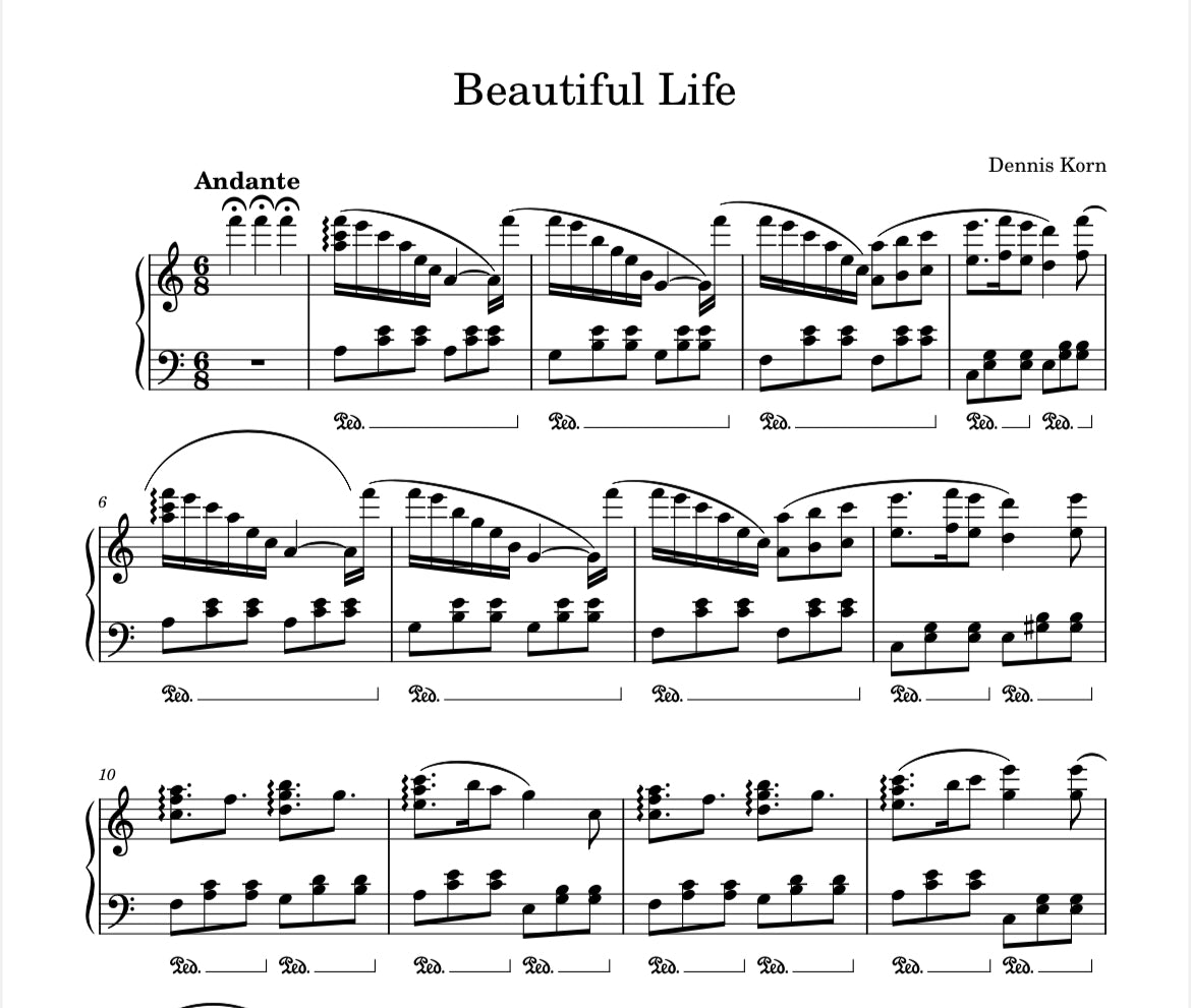 6 Modern Waltzes – Digital Piano Sheet Music Book (PDF)