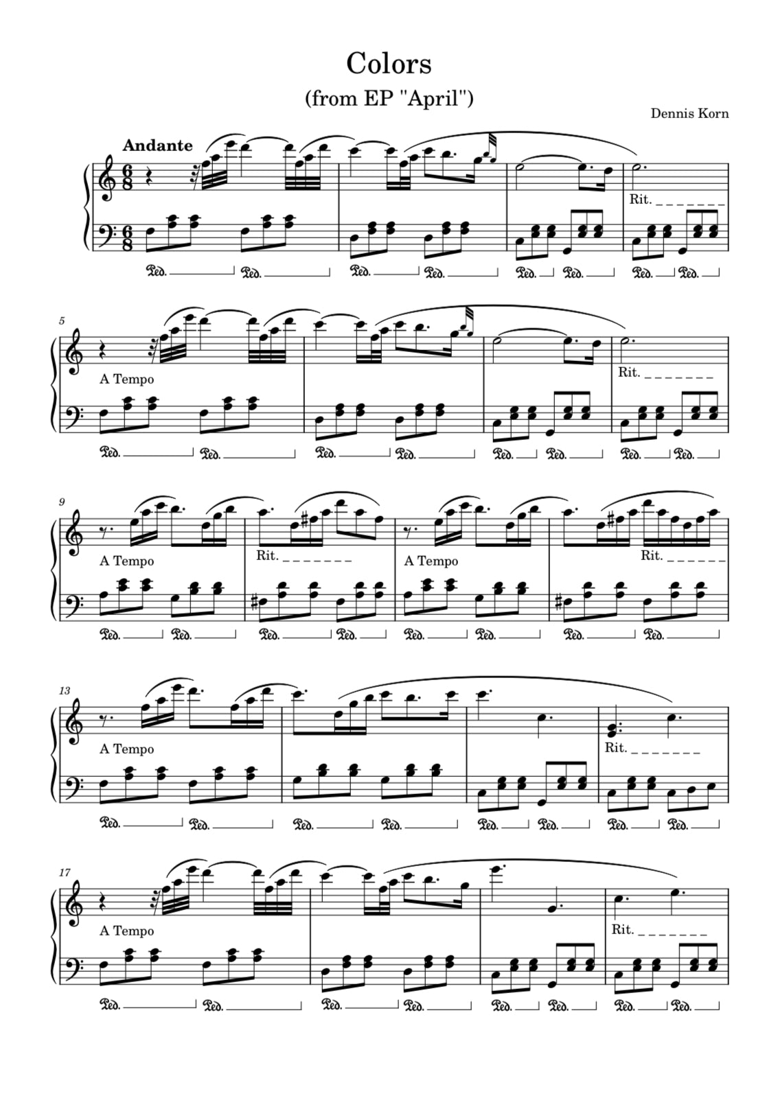 Spring Piano Sheet Music Compilation – 10 Digital Songs