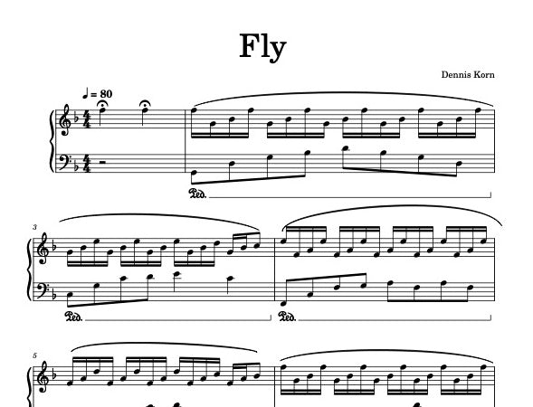 "Fly" Piano Sheet Music Digital Download