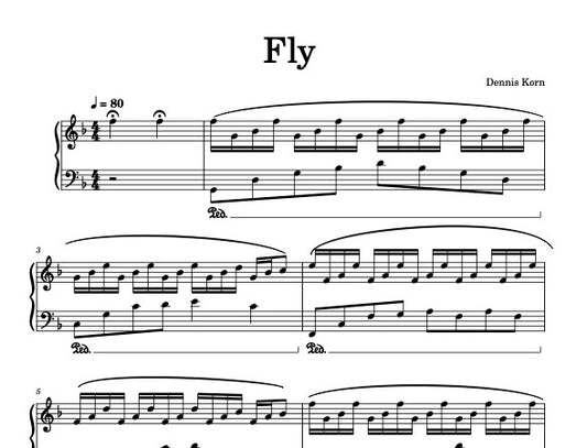 "Fly" Piano Sheet Music Digital Download