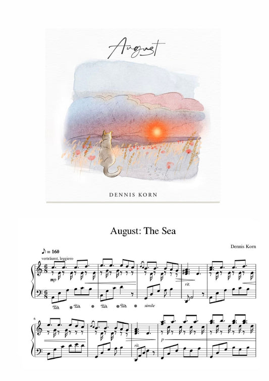 „August: The Sea“ (easy Key in Aminor) (Digital Sheet)