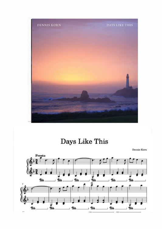 "Days Like This" Digital Piano Sheet Download