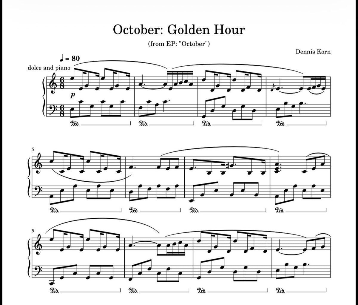 „Autumn Piano“ Digital Sheetbook (incl. 10 Songs)