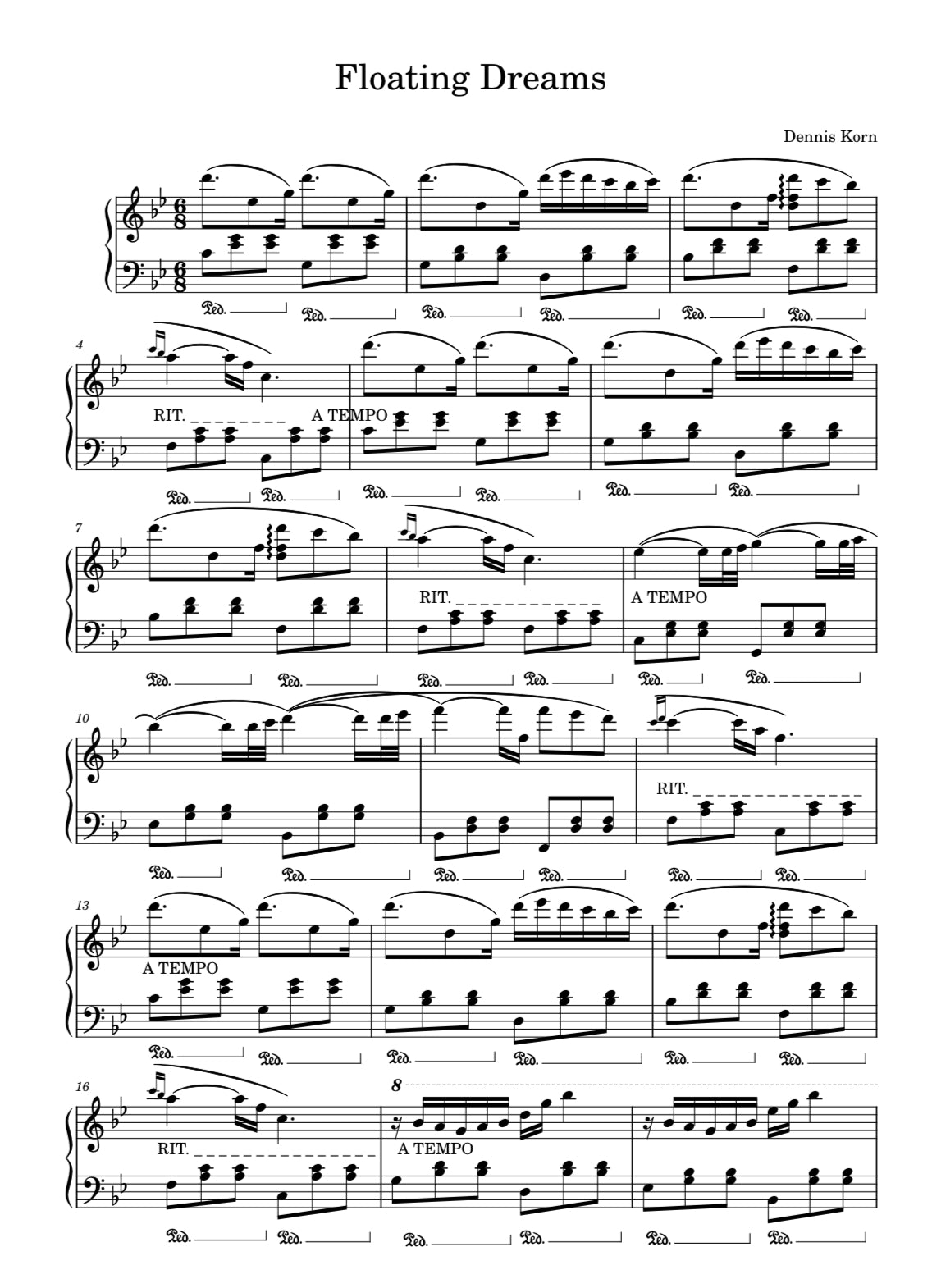 „Floating Dreams“ Digital Sheet