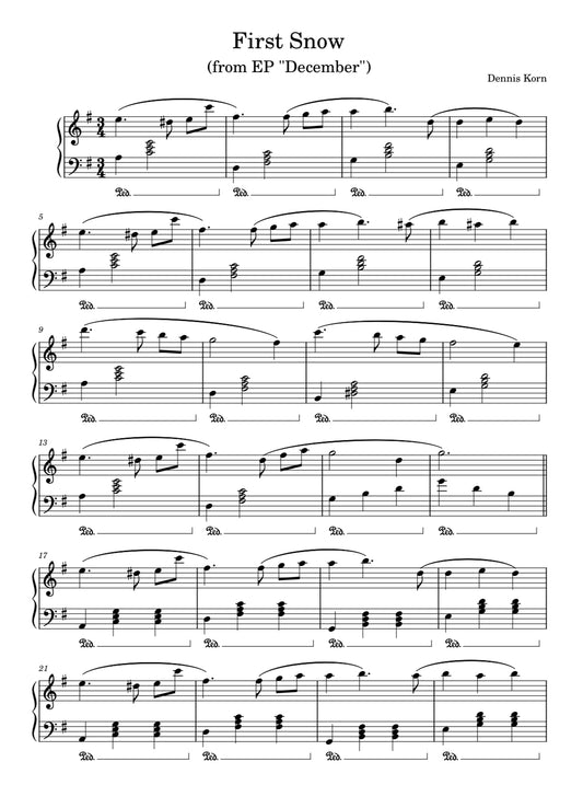 „First Snow“ from EP „December“ Sheet