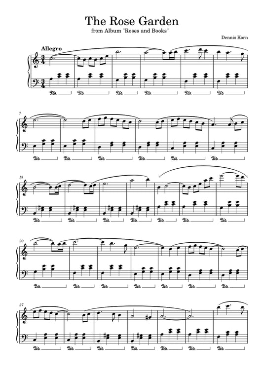 „The Rose Garden“ from Album „Roses and Books“ (Digital Sheet Download)