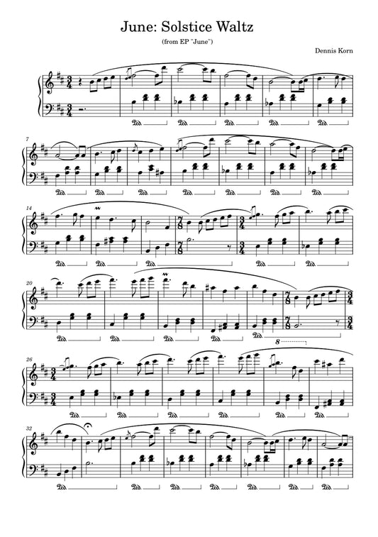 „Solstice Waltz“ from EP „June“ (Digital Sheet Download)