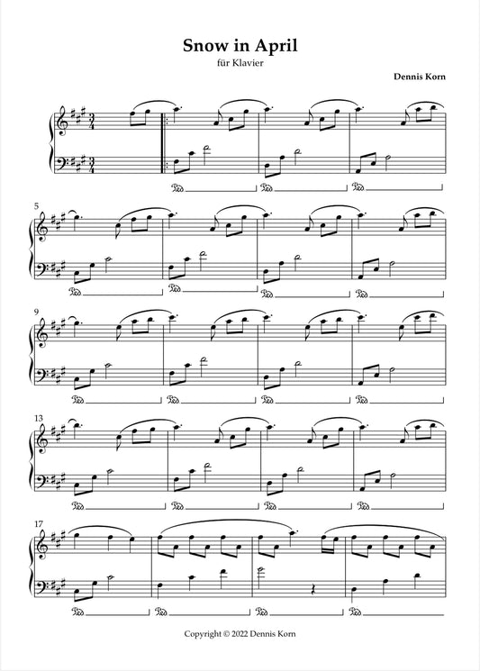 "Snow in April" (Digital Sheet Download)
