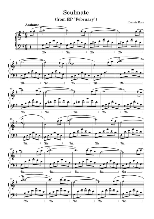 "Soulmate" from EP "February" (Digital Sheet)