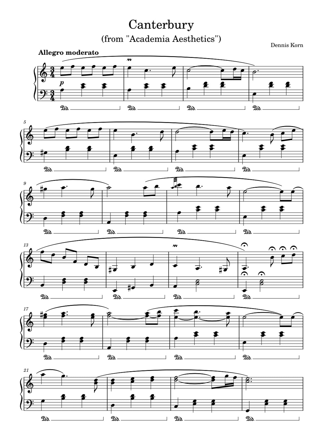 „Canterbury“ (Digital Sheet Download)