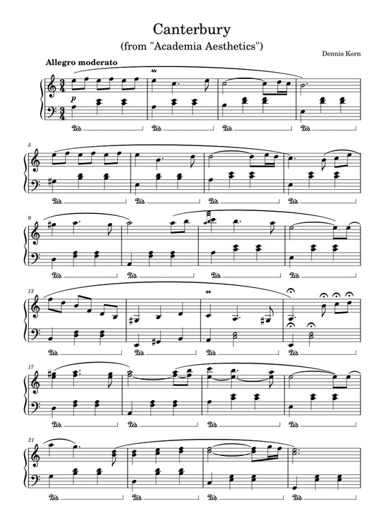 „Canterbury“ (Digital Sheet Download)